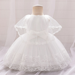 Nuovo Vestito da Festa Bianco per Bambine, Senza Maniche, Linea ad A, in Tessuto Lavorato a Maglia, Poliestere e Cotone, Stile Principessa - Product Image 3
