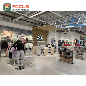 Customized Retail Outlet Brushed Stainless Steel Glass Showcase Installation Service Franchise Clothing Store - Product Image 6