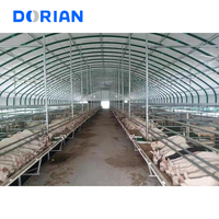 Ferme porcine automatique Conception préfabriquée Structure en acier léger Porcherie