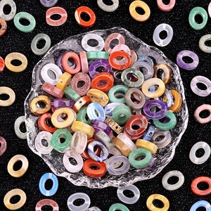 Fabbrica 10x12mm distanziatore ovale perline di pietra cavi Charm accessori <span class=keywords><strong>pietre</strong></span> gemma perle sciolte per gioielli bracciale creazione di collana - Product Image 4