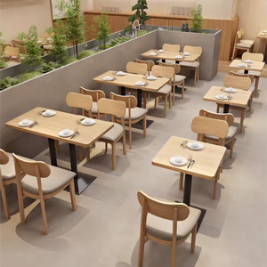 Juego de Mesa y Sillas de Comedor Comercial de Comida Rápida Japonesa Económica con Juego de Sofás Tipo Cabina para Uso en Cafeterías, Hoteles y Restaurantes - Product Image 2