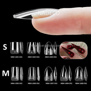 Faux ongles Apex Forte Gravure Faux ongles Conseils Cuticule Ultra Mince Reconstruire Forme Finger Extension Patch 16 Tailles - Product Image 1