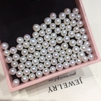 Perles naturelles de 5 à 7 mm de taille avec un lustre parfait, perles d'eau douce rondes, perles naturelles en vrac