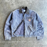 Chaqueta de Trabajo Personalizada de Lona de Pato Vintage con Efecto Desgastado para Hombre, Estilo Detroit, para Mecánico, Carpintero y Trabajos Pesados
