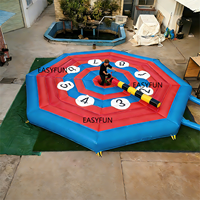 Parcours de vélos gonflables Wipeout personnalisé EASYFUN avec obstacles mécaniques rotatifs pour la location