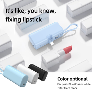 Xách tay Ultra Slim 5000mAh ngân hàng điện LED hiển thị 20 Wát Mini Charger DC giao diện đầu vào sạc nhanh với cắm - Product Image 3