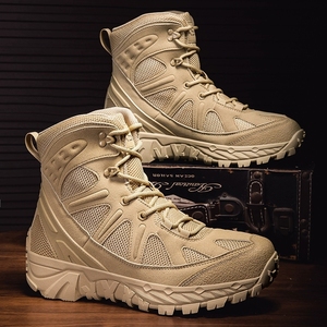 Bottes <span class=keywords><strong>de</strong></span> combat légères chaussures <span class=keywords><strong>de</strong></span> <span class=keywords><strong>chasse</strong></span> pour hommes chaussures anti-sable extérieures respirantes bottes du désert chaussures <span class=keywords><strong>de</strong></span> randonnée durables et imperméables - Product Image 1