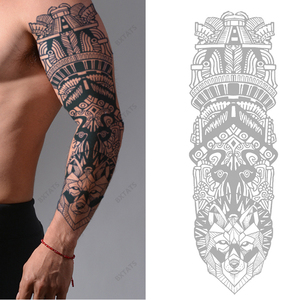 Bxtats Venta al por Mayor, 68 Estilos de Tatuajes Temporales de Tótem Tribal, Resistentes al Agua, con Tinta de Jazmín, Semipermanentes, para <span class=keywords><strong>Brazo</strong></span> Completo, Duran 2 Semanas - Product Image 3