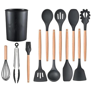 Vente en gros directe d'outils de cuisine écologiques et durables, accessoires de cuisine en silicone, ensemble d'outils de cuisine, logo personnalisé, 16 ensembles - Product Image 2