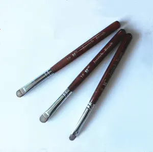 Professional Red Wooden French Nail Brush Nail Tools With Dotting Tool