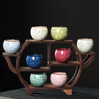Tasse en céramique rétro créative, poterie émaillée, tasse à expresso, tasse à eau, tasse Kung Fu, tasse rétro faite à la main, créative pour les événements professionnels, cadeau