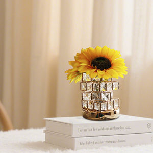 Tournesols Fleur Lampe Plug-In Rechargeable Sans Fil Interrupteur Contrôle Lampe De Table 3 Couleurs Infiniment Gradation Petite Veilleuse - Product Image 3