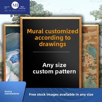 Peinture murale personnalisée en soie haut de gamme pour la maison, décoration moderne, murale par transfert thermique, anti-salissure, pour toute la maison, salon