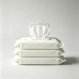 Lingettes humides jetables pour bébés et nourrissons, sans alcool, en coton, pour nettoyer la peau, serviettes en papier, fabrication OEM, eau pure - Product Image 4