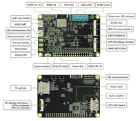 Carte de développement DSI avec écran d'affichage, caméra CSI, commande vocale IA, module sans fil WiFi 6 ESP32-C6 et ESP32P4
