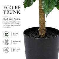 Arbre à café artificiel avec fruits rouges, écologique, emballage KD, ignifuge, résistant aux UV, pot noir, vente en gros directe d'usine
