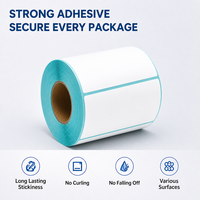 Étiquettes thermiques directes vierges 4''x2'' 800 pièces, rouleau d'autocollants adhésifs de taille personnalisée pour imprimante à codes-barres, imprimante thermique