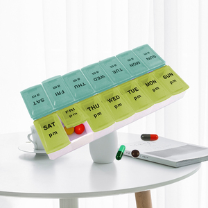 latest travel large pill box, wholesale weekly organizer pill box, pill organiser box case plastic
