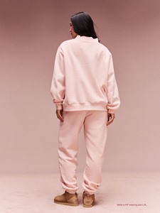 Set da <span class=keywords><strong>donna</strong></span> personalizzato <span class=keywords><strong>con</strong></span> <span class=keywords><strong>felpa</strong></span> <span class=keywords><strong>con</strong></span> cappuccio e zip in <span class=keywords><strong>pile</strong></span> scamosciato effetto coperta, effetto invecchiato, e pantaloncini della tuta, del produttore di abbigliamento <span class=keywords><strong>con</strong></span> cappuccio - Product Image 3