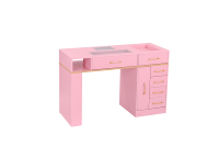 Table de Manucure Style Moderne avec Aspirateur de Poussière et Rangement en Bois et Verre pour Salon de Beauté et Usage Commercial – Offre Spéciale
