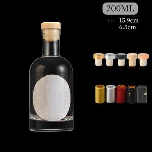 Bouteille en verre vide, écologique, transparente mate, avec bouchon en liège et tampon filtrant, pour Vodka, <span class=keywords><strong>Alcool</strong></span>, Whisky, Liqueur, Brandy, 100ml, 200ml, 375ml, 500ml, 750ml - Product Image 4