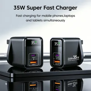 35W USB Type-C Fast Charging Phone Charger Type C With Digital Display Quick Charge Power <strong>Adapter</strong> for IPhone17 <strong>16</strong> Xiaomi Huawei - Product Image 1