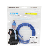 CAT6 UTP kabel Patch 0.5m 1m 2m 3m 5m dalam ruangan 26AWG 4pr RJ45 kabel Patch Lan jaringan