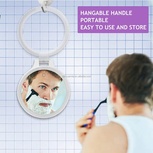 Nhựa có thể gập lại Travel Magnifier tường treo 10x xách tay Light Up Led Gương trang điểm - Product Image 2