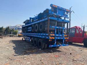 Used Style 3 Axles Low <b>Bed</b> Semi Trailer and <b>Truck</b> Trailer for Sale - Product Image 6