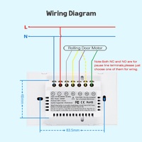 Interrupteur de porte de garage automatique intelligent Tuya WiFi RF433 avec télécommande, interrupteur tactile en verre trempé pour volet roulant électrique