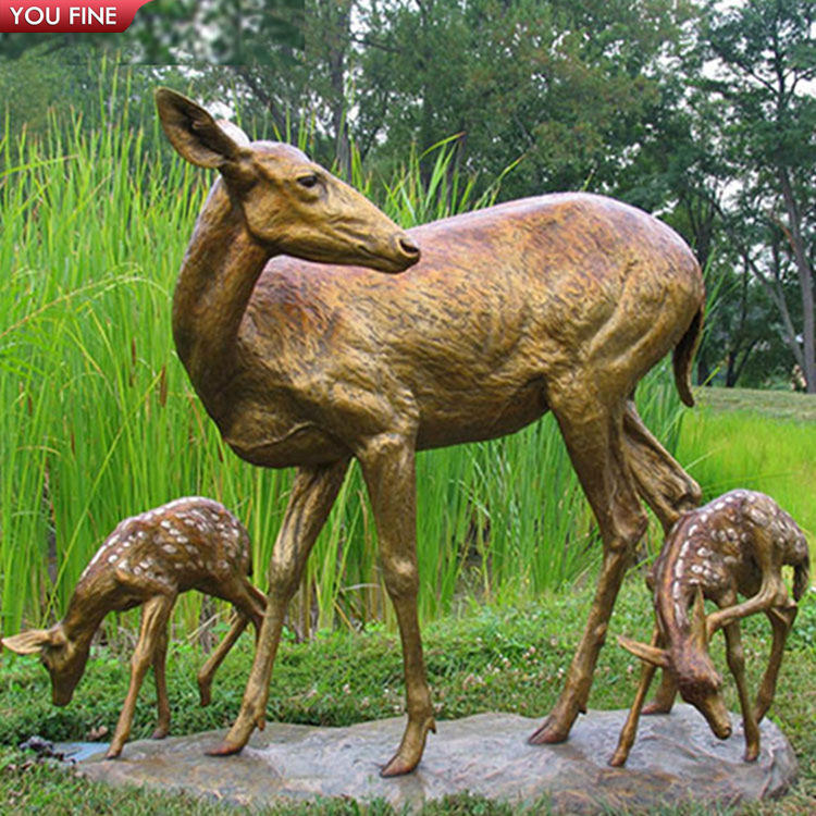 ガゼル 鹿 真鍮 置物 在銘 / ブロンズ アート ガゼル 鹿 真鍮 置物 在銘 / ブロンズ アート