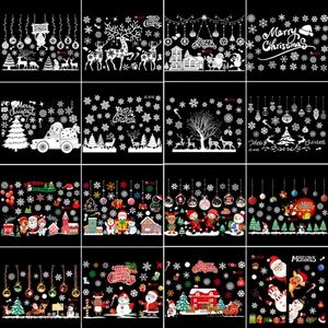 Autocollant de fenêtre Joyeux Noël Décoration pour la maison Décalcomanies murales Noël Père Noël Cadeaux Noël Navidad Bonne Année 2026 - Product Image 2