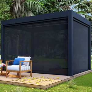 Pergola Bioclimatica in Alluminio Antivento con Design Perforato, Telecomando, Dimensioni Personalizzabili, Alta Qualità - Product Image 3