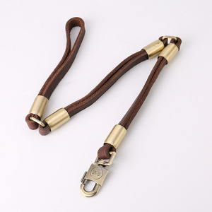Genuine <strong>Leather</strong> <strong>Dog</strong> Traction Belt <strong>Collar</strong> Adjustable Soft and Durable with Premium Metal Buckle for Medium &amp; Large <strong>Dogs</strong> - Product Image 1