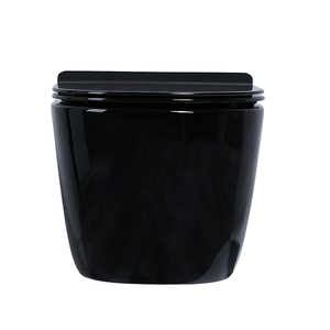 <span class=keywords><strong>WC</strong></span> suspendu en céramique sans bride, couleur noir mat, monobloc, pour salle de bain - Product Image 4