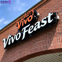 Letras de Canal con Iluminación Frontal LED Personalizadas al por Mayor, Letreros con Logotipo Empresarial Iluminados en 3D, Letreros Publicitarios para Exteriores, Directo de Fábrica