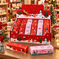 Jouet anti-stress en PU en forme de barre, souple et compressible, avec motif de Noël et emballage saisonnier