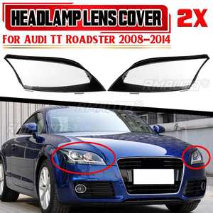 2 ชิ้นไฟหน้ารถฝาครอบเลนส์ไฟหน้าครอบคลุมเชลล์สำหรับออดี้ TT โรดสเตอร์ 2008-2014 8J0941029AP 8J0941030AP AU2502213 - Product Image 1