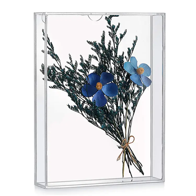 महाविद्यालय तस्वीर फ्रेम चटाई 5X7 सूखे फूल प्रदर्शन बॉक्स एक्रिलिक फोटो फ्रेम बॉक्स