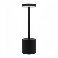 Lampe de table tactile minimaliste rechargeable sans fil avec variateur d'intensité continu et fonction mémoire pour chevet et restaurant