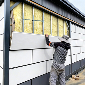 Panneau de bardage extérieur en acier galvanisé de 16 mm, embossé et sculpté, avec isolation en PU, imperméable, pour la <span class=keywords><strong>rénovation</strong></span> de la <span class=keywords><strong>façade</strong></span> des maisons - Product Image 4