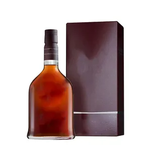 Customized 250ml 375ml 500ml 750ml 1000ml Liquor Bottle Whiskey Alcoholic Tequila Round Glass Bottle For Liquor With Cork