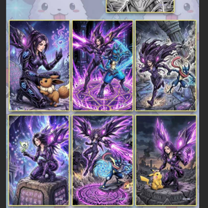 DL Pokemond X Rune Battle Artboard Shikishi, Lámina Decorativa de Pared de Edición Limitada con Lámina Dorada, Juego de Cartas Coleccionable, Juego de Mesa, Regalo de <span class=keywords><strong>Anime</strong></span> - Product Image 4