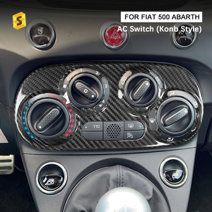 Interrupteur AC d'accessoires intérieurs en Fiber de carbone véritable <span class=keywords><strong>ES</strong></span> Carbon pour <span class=keywords><strong>Fiat</strong></span> <span class=keywords><strong>500</strong></span> Abarth - Product Image 2