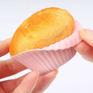 10 unids/lote 7cm Muffin Cupcake molde colorido forma redonda silicona Cupcake molde para hornear molde bandeja para hornear taza forro - Product Image 5