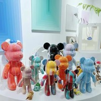 Yuyang Fluide Ours Blanc Embryon Peinture Ensemble Fluide Violent Ours DIY Jouets À La Main Creative Fait À La Main Ornements DIY Peinture Acrylique
