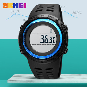 Skmei Digital Watch Men Black Strap Electronic Thermometer Water Resistant Sport Watch - Product Image 4