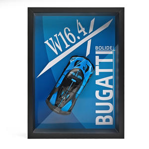 Modèle de moto miniature en métal moulé sous pression, cadre photo 3D en bois, <span class=keywords><strong>d</strong></span>écoration murale, idéal pour salon de style moderne - Product Image 6