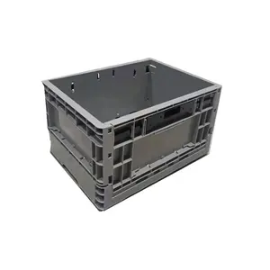 行业使用可折叠EU标准储物盒折叠塑料周转箱用于仓库存储