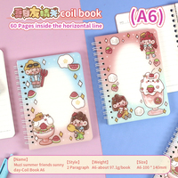 Deux Styles Disponibles A6 Spiral Diary Notebook Cute Girl Custom Wood Paper Muzili Notebook Kawaii